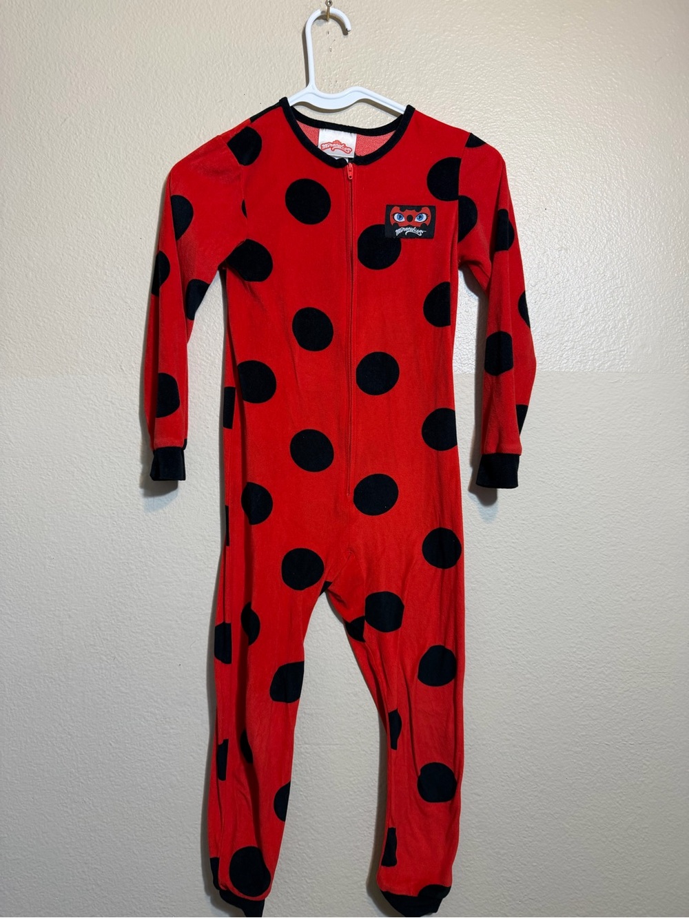 Miraculous Ladybug One-Piece Pajamas Costume Union Suit Kids Size S (6/6X)